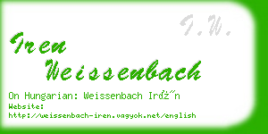 iren weissenbach business card